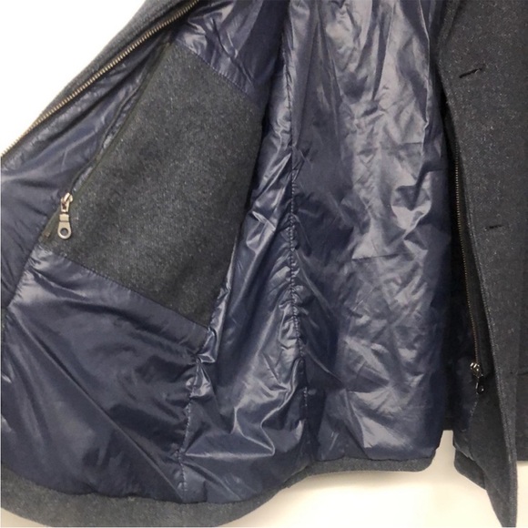 Alfred Sung Double Breasted Mock Neck Wool Peacoat - Picture 6 of 8